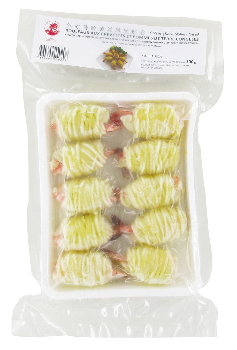 CREVETTE EN ROBE DE POMME DE TERRE OVALE CUITE