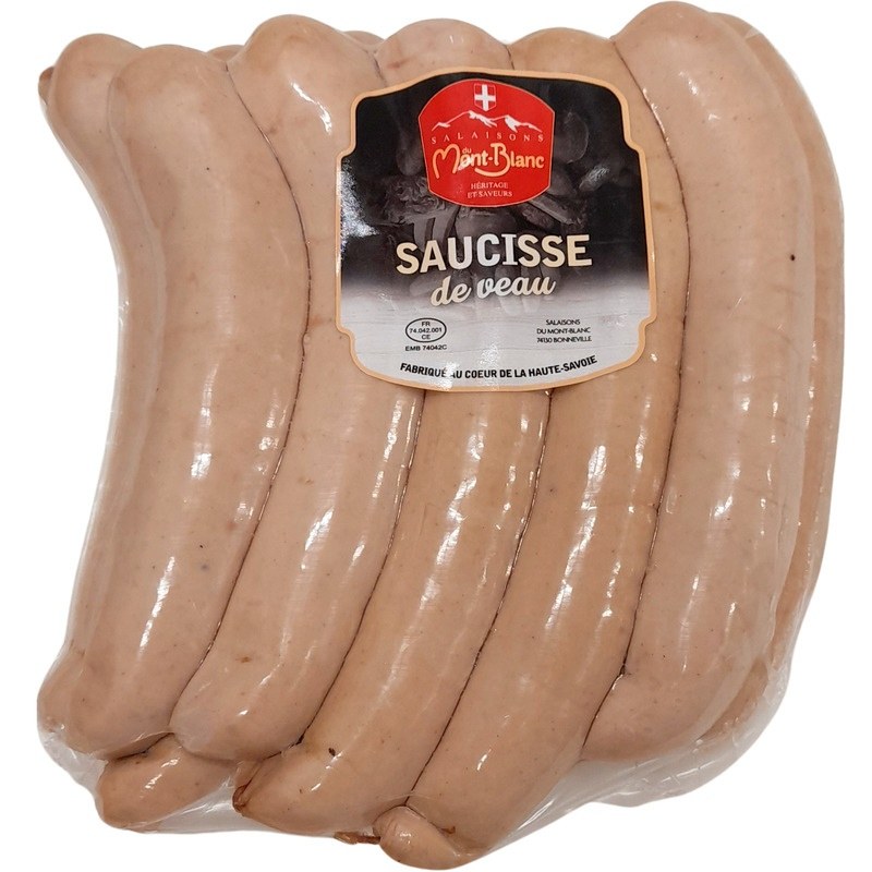 SAUCISSE DE VEAU VIANDE FRANÇAISE S/ VIDE 11X±180G