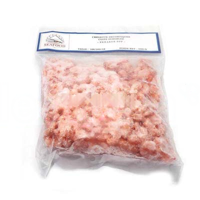 CREVETTES DÉCORTIQUÉES CALIBRE 100/200 500G