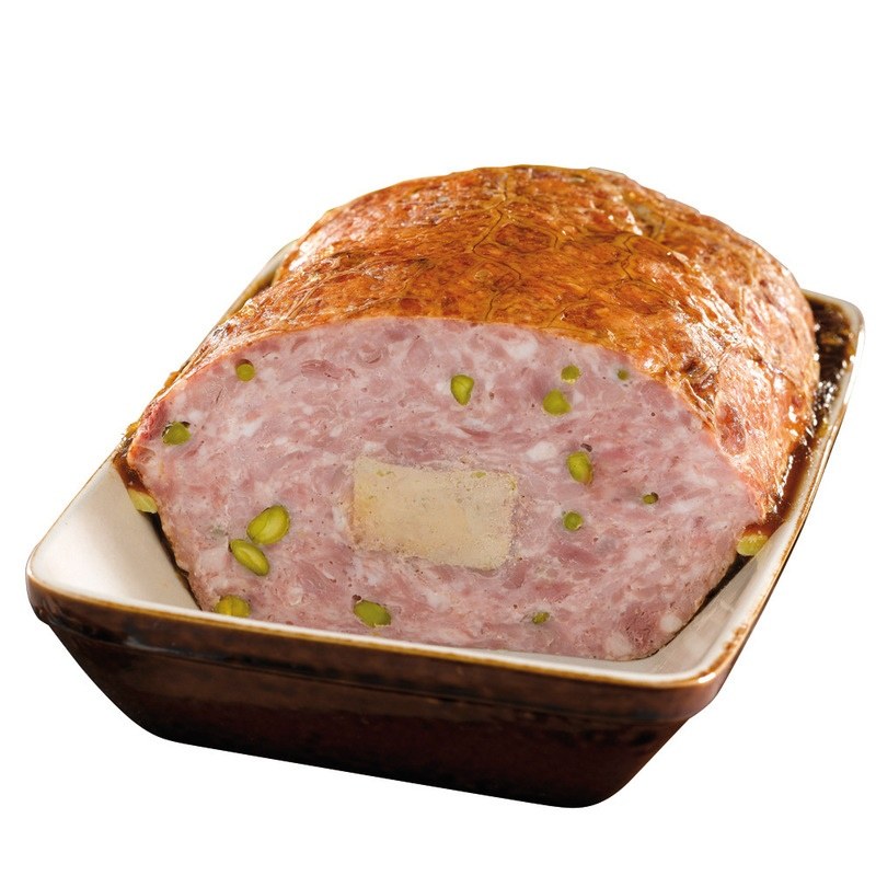 TERRINE DE LAPIN PISTACHÉE AU DE FOIE GRAS GRÈS 3.5 KG