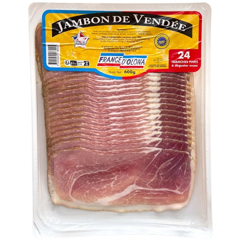 JAMBON VENDÉEN TRANCHES 24X25G